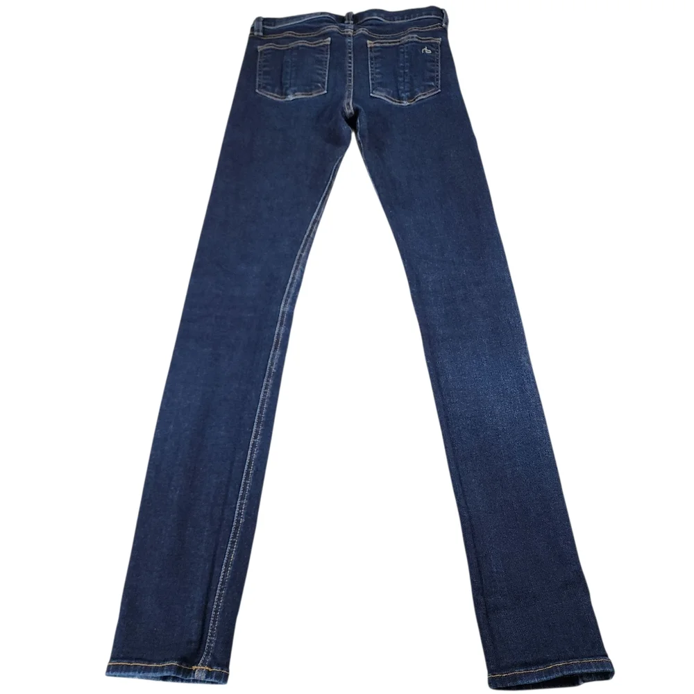 Rag & Bone High Rise Dark Wash Skinny Jeans Stretch Denim Size 26x30 - Picture 2 of 10